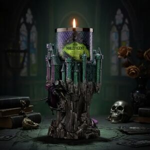 🆕 Maleficent Dragon Castle Pedestal 3-Wick Candle Holder 🖤 Bath And Body Works